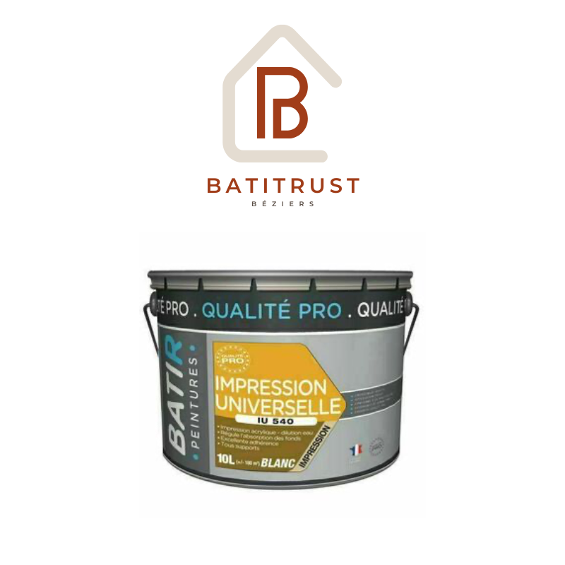 Peinture BATIR impression universelle IU540 - pot de 10l