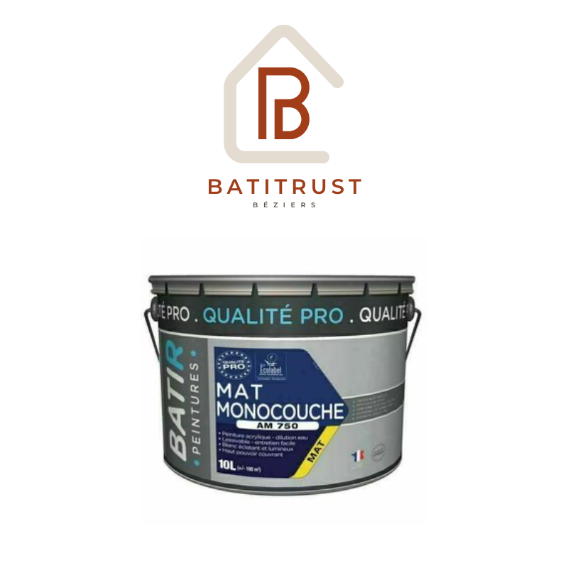 Peinture BATIR Mat Monocouche AM750 - pot de 10l