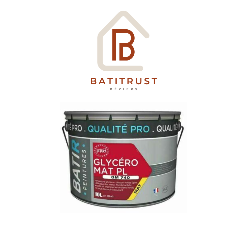 Peinture glycéro BATIR mat PL GM740 - pot de 10l