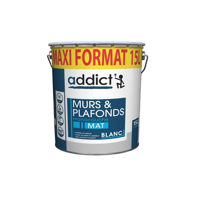 Peinture Blanc Mat 15L - Addict